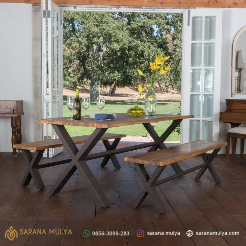 Meja Makan Kayu Industrial 2 Bangku, Meja Makan, Set Meja Makan, Set Meja Makan Napolly, Set Meja Makan Informa, Set Meja Makan Ikea, Set Meja Makan 6 Kursi, Set Meja Makan Mewah, Set Meja Makan Kayu, Set Meja Makan Murah, Set Meja Makan Kayu Jati, Set Meja Makan Jati, Set Meja Makan Minimalis, 1 Set Meja Makan, Set Meja Makan Bulat, Set Meja Makan Besi, Harga Set Meja Makan, Jual Set Meja Makan, Meja Makan Minimalis, Meja Makan Kayu, Meja Makan Minimalis Modern, Meja Makan Jati, Meja Makan Minimalis 4 Kursi, Meja Makan Informa, Set Kursi Makan, Rumah Mebel, Jayafurni, Indo kursi, Khamila mebel, Sarana Mulya,