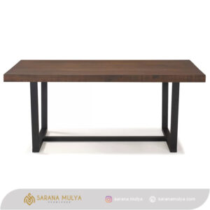 Meja Makan Besi Minimalis Jati,