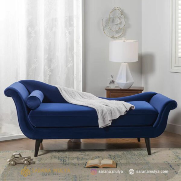  Kursi  Sofa  Santai  Biru Minimalis  Modern  Sarana Mulya