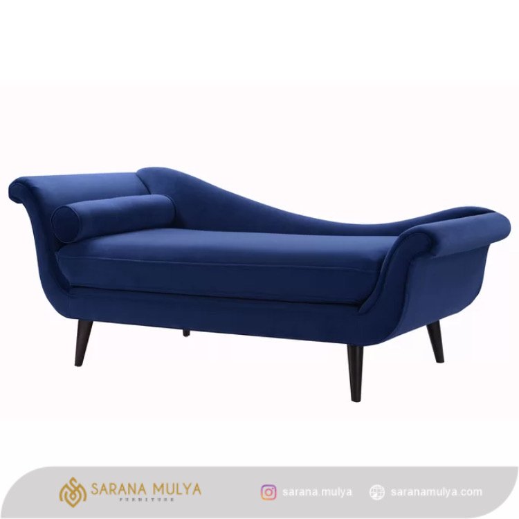 Kursi Sofa Santai Biru Minimalis Modern - Sarana Mulya